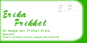 erika prikkel business card